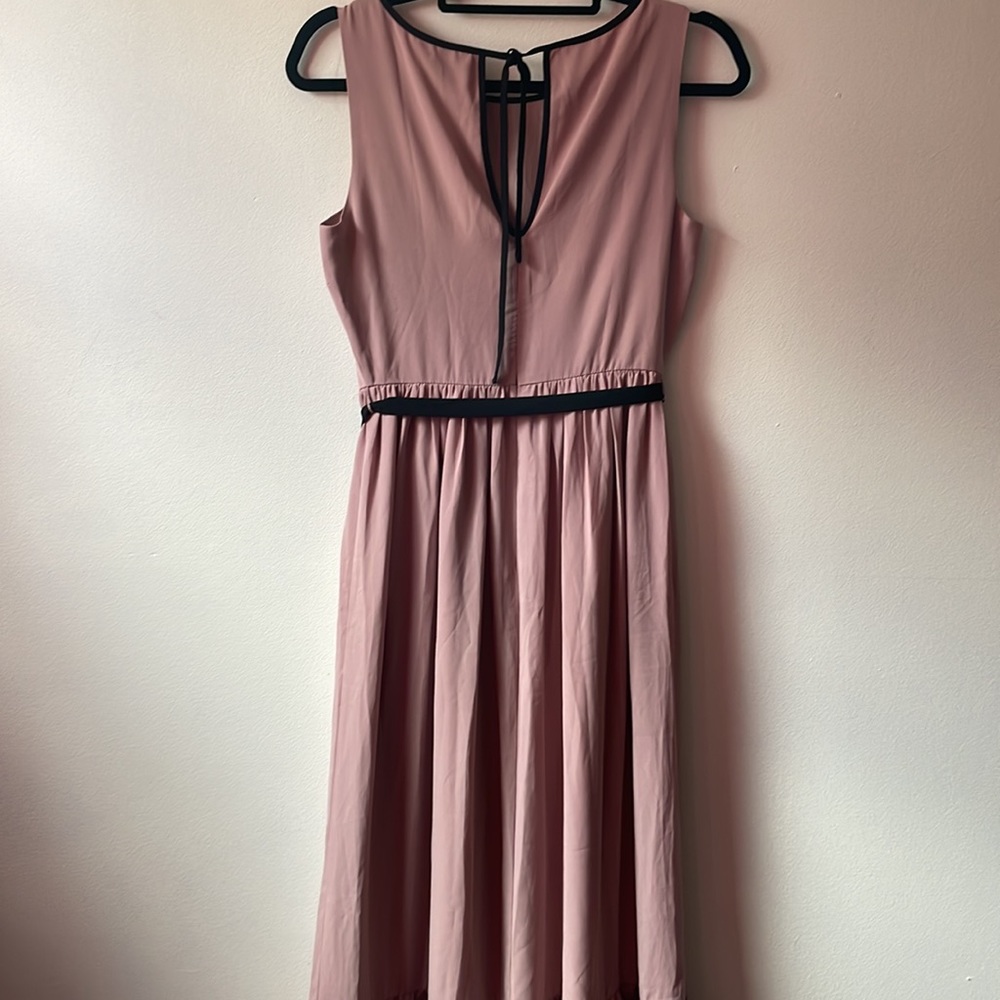 LC Lauren Conrad Runway Pink Black floral embellished Gown Womens size 6 - Picture 6 of 7